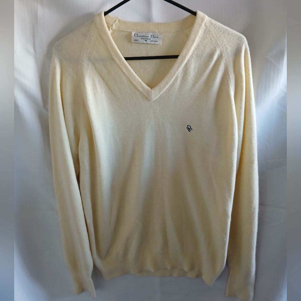 Vintage 80's Christian Dior Monsiuer V-Neck Sweater